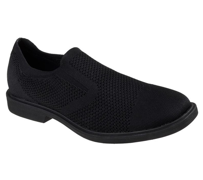 Skechers Herr Svarta Slip On - Monza - Sverige (FSLQK-7519)
